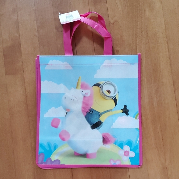 Minions Pink Kids Tote Bag - Picture 1 of 2